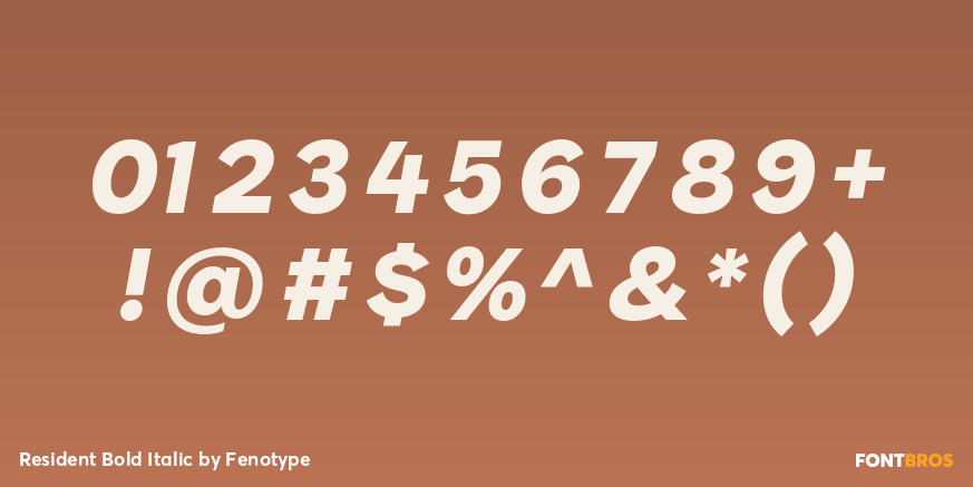 Resident Bold Italic Font Poster #4