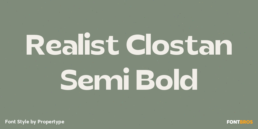 Realist Clostan Semi Bold Poster