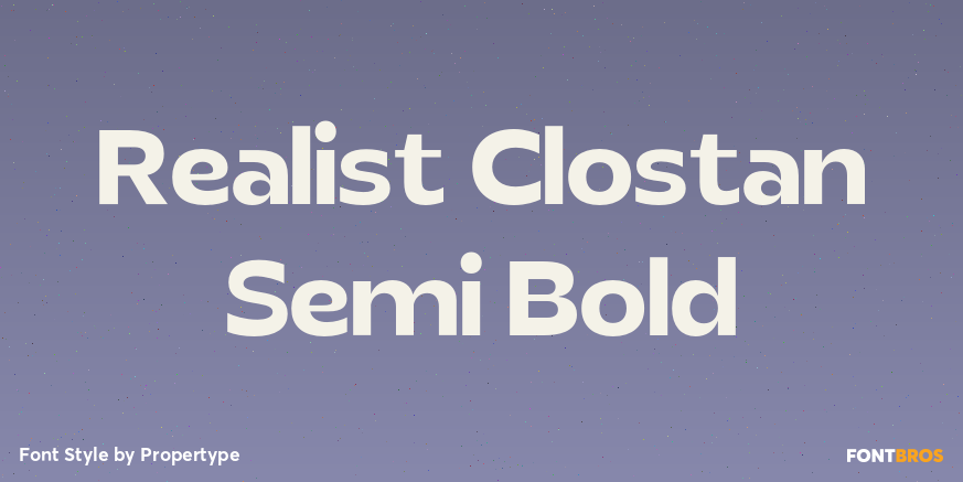 Realist Clostan Semi Bold Poster