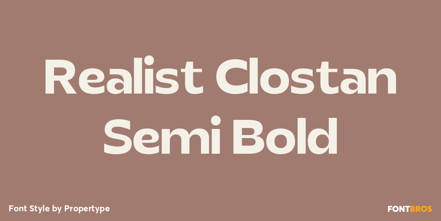 Realist Clostan Semi Bold Poster