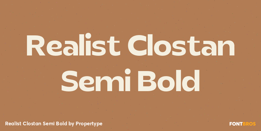 Realist Clostan Semi Bold Poster