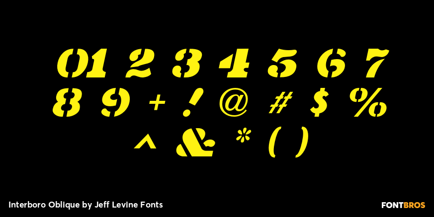 Interboro Oblique Font Poster #1