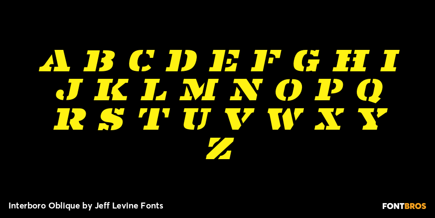 Interboro Oblique Font Poster #2