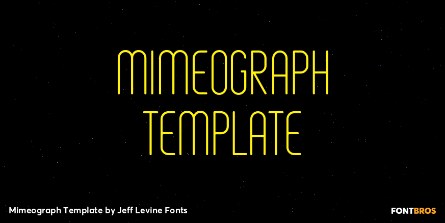 Mimeograph Template Font Poster #1