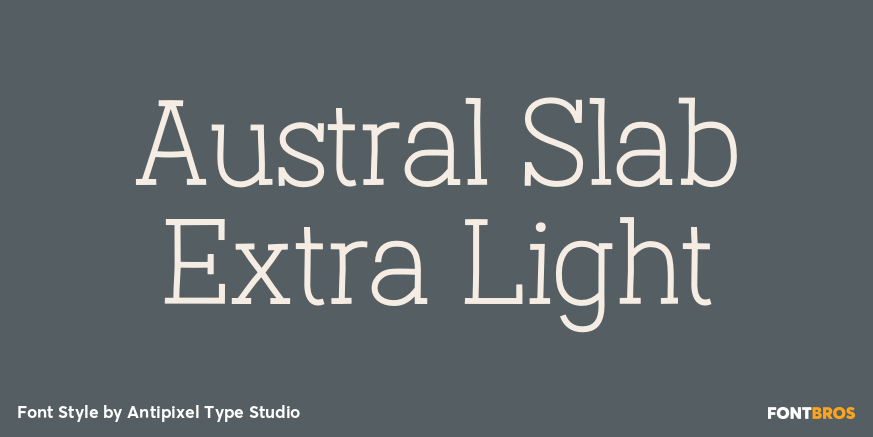 Austral Slab Extra Light Poster