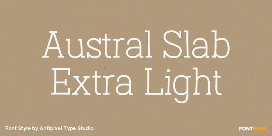 Austral Slab Extra Light Poster