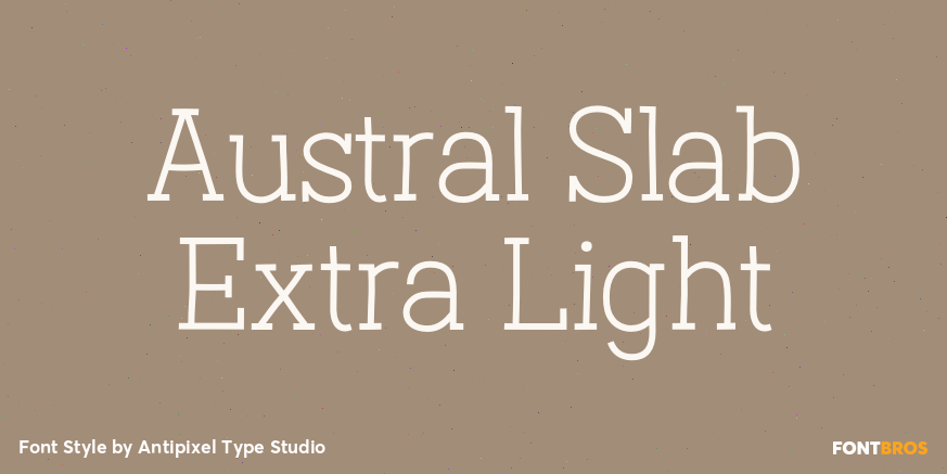 Austral Slab Extra Light Poster