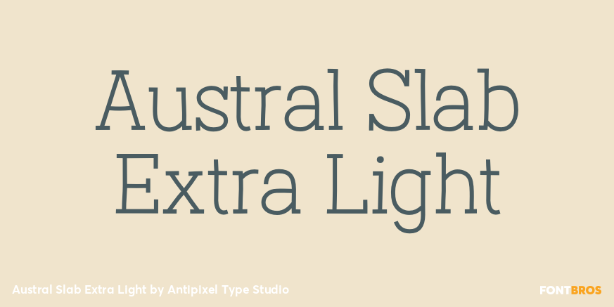 Austral Slab Extra Light Poster