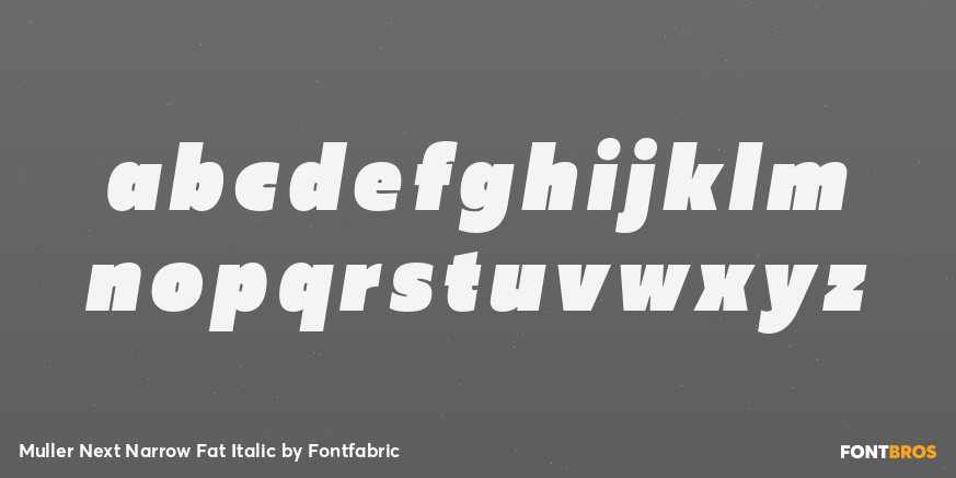 Muller Next Narrow Fat Italic Font Poster #3