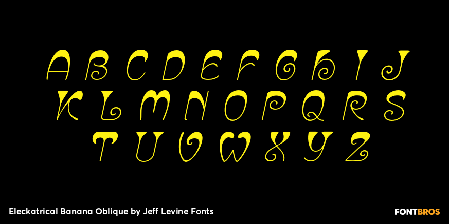 Eleckatrical Banana Oblique Font Poster #2