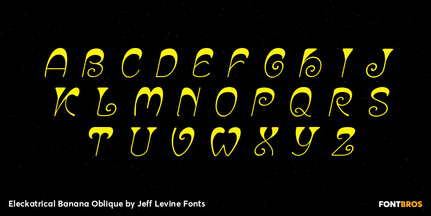 Eleckatrical Banana Oblique Font Poster #1