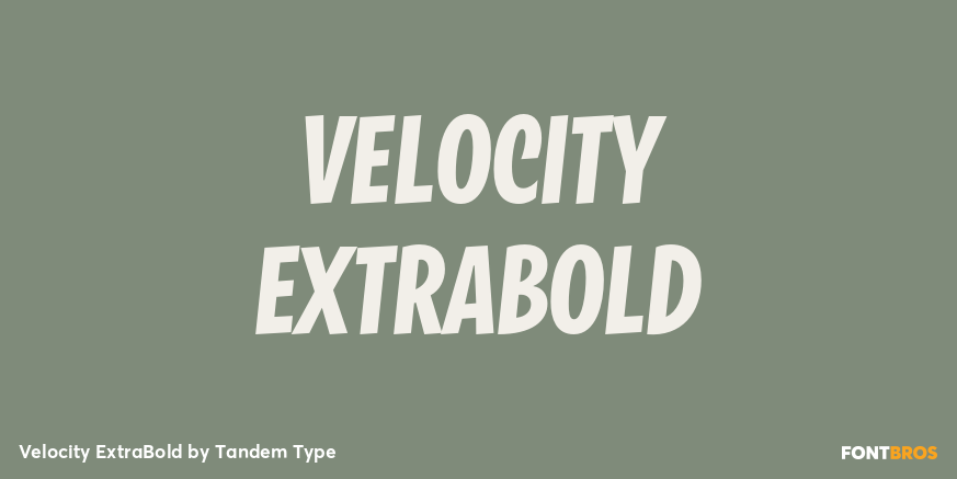 Velocity ExtraBold Font Poster