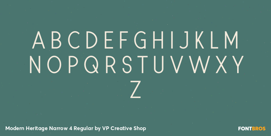 Modern Heritage Narrow 4 Regular Font Poster #2