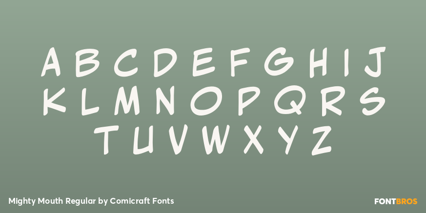Mighty Mouth Regular Font Poster #2