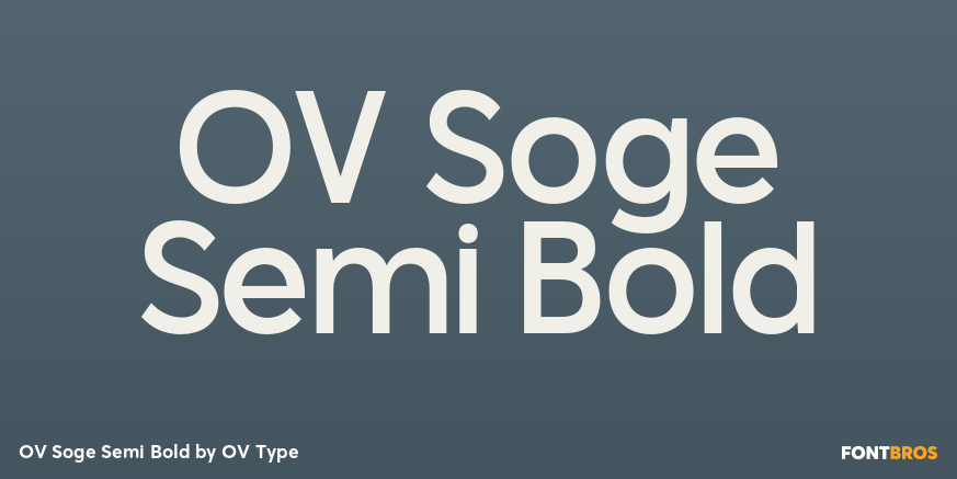 OV Soge Semi Bold Font Poster