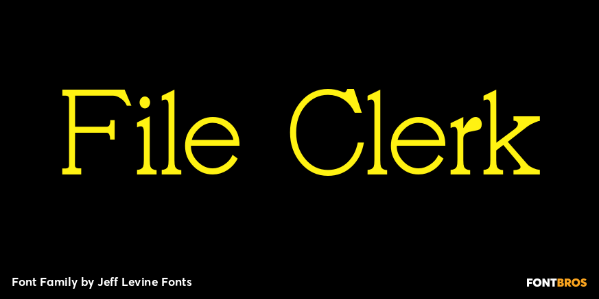 File Clerk Font Poster