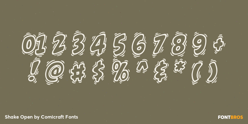 Shake Open Font Poster #4