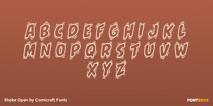 Shake Open Font Poster #3