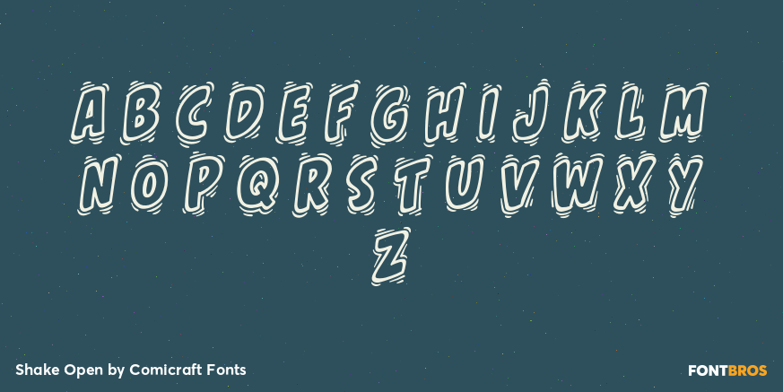 Shake Open Font Poster #2