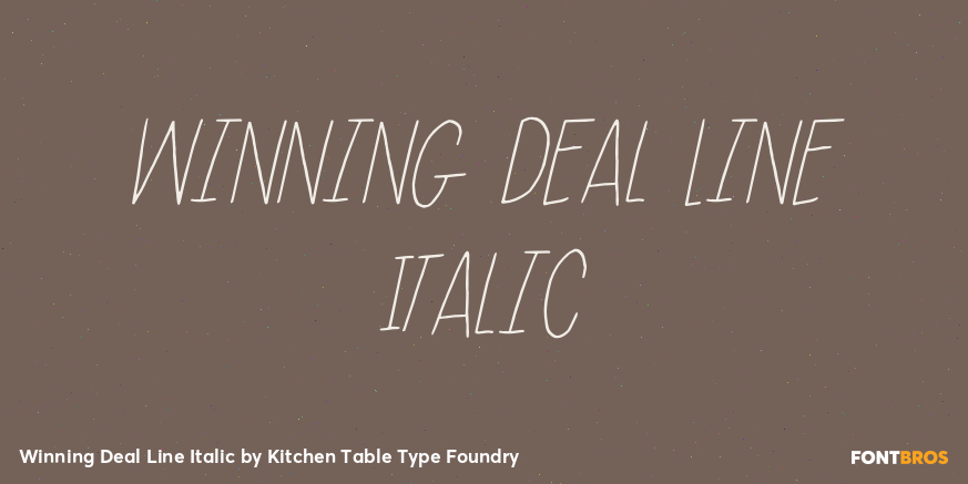 Winning Deal Line Italic Poster