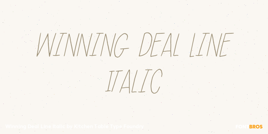 Winning Deal Line Italic Poster