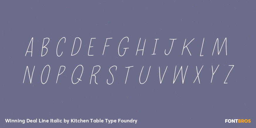 Winning Deal Line Italic Font Poster #2