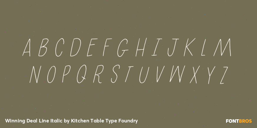 Winning Deal Line Italic Font Poster #3