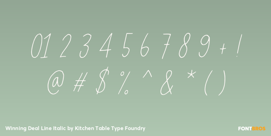 Winning Deal Line Italic Font Poster #4