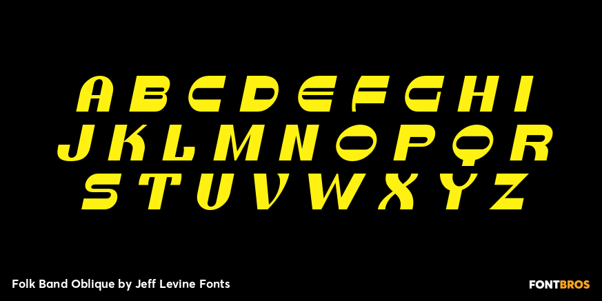 Folk Band Oblique Font Poster #3