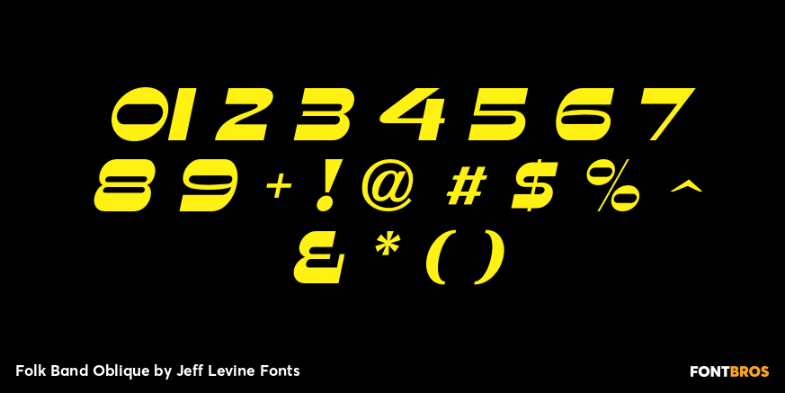 Folk Band Oblique Font Poster #4