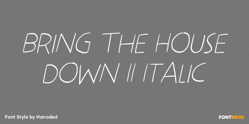 Bring The House Down II Italic Poster
