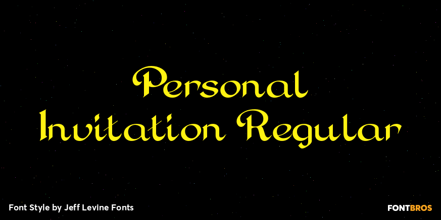 Personal Invitation Regular Poster