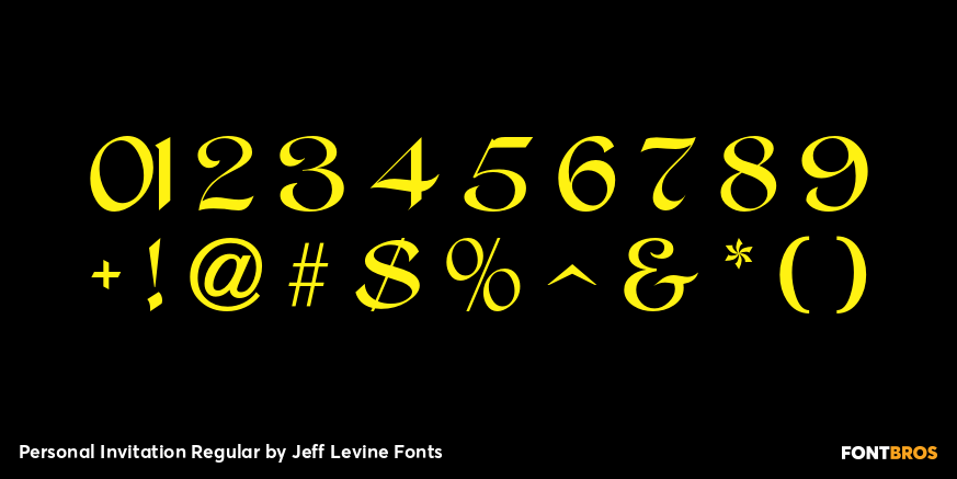 Personal Invitation Regular Font Poster #1