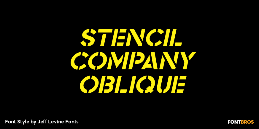 Stencil Company Oblique Poster
