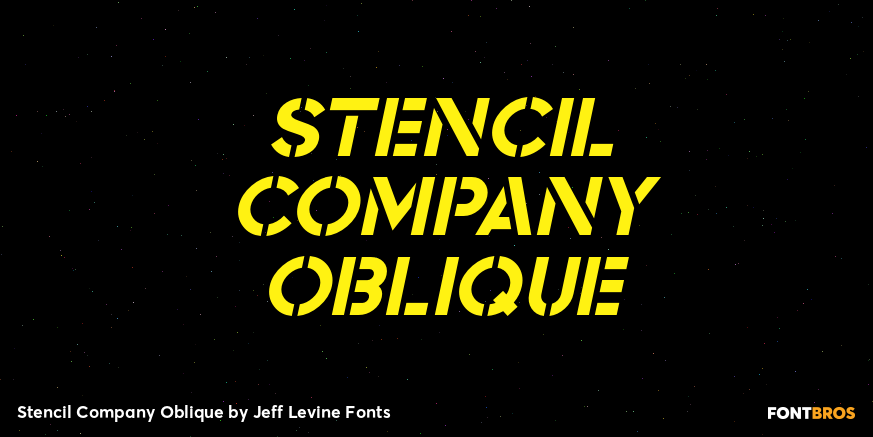 Stencil Company Oblique Poster