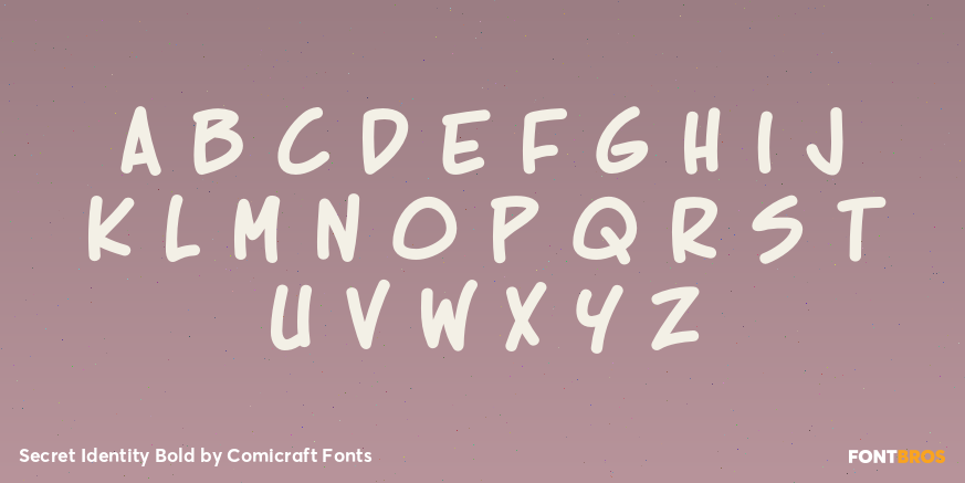 Secret Identity Bold Font Poster #1