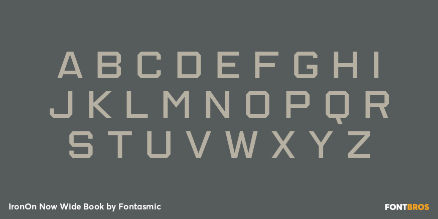 IronOn Now Wide Book Font Poster #2