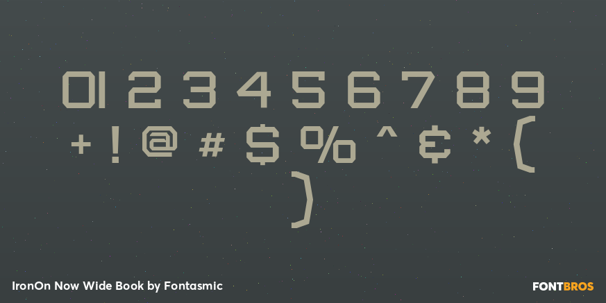 IronOn Now Wide Book Font Poster #4