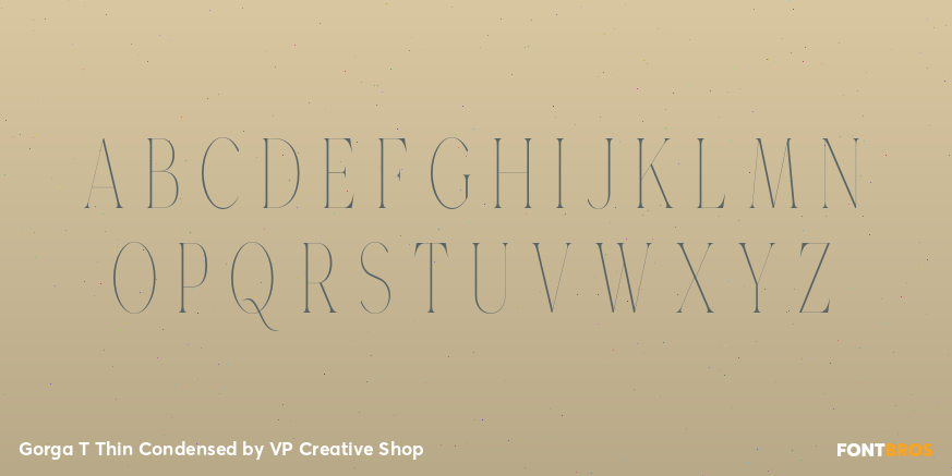 Gorga T Thin Condensed Font Poster #2