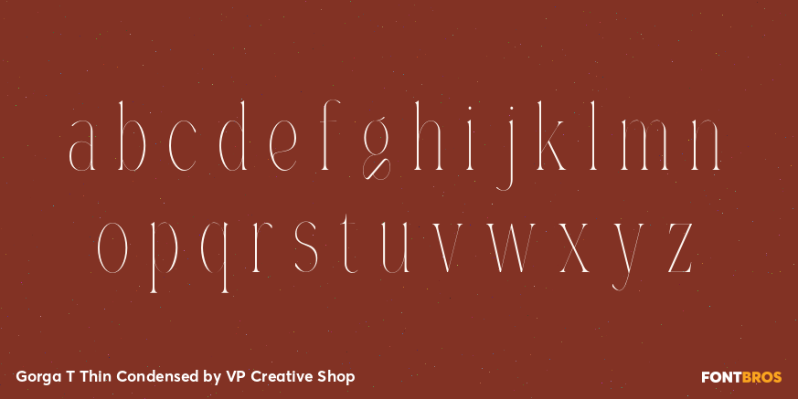 Gorga T Thin Condensed Font Poster #3
