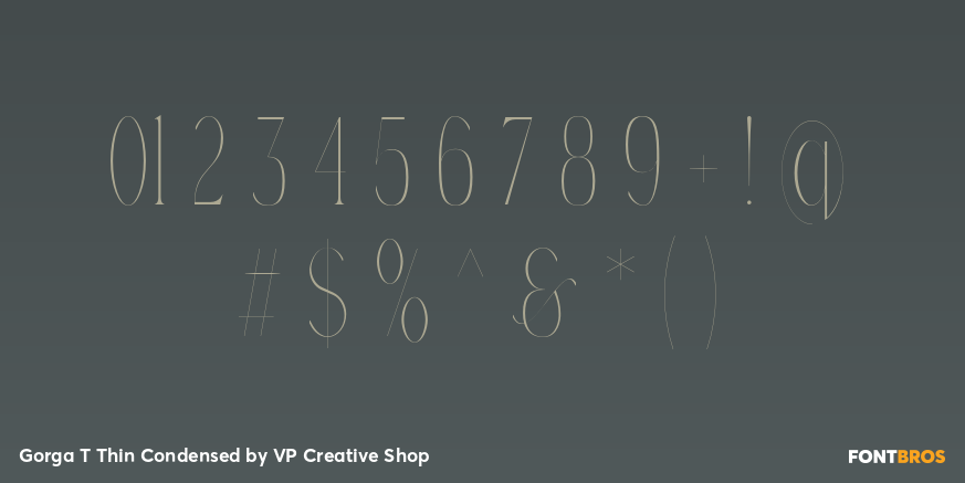 Gorga T Thin Condensed Font Poster #4