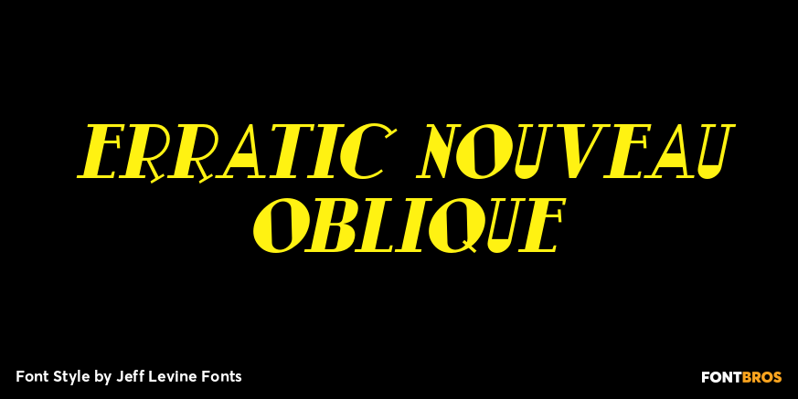 Erratic Nouveau Oblique Poster
