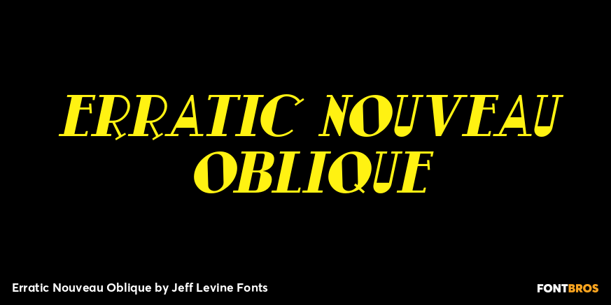 Erratic Nouveau Oblique Poster