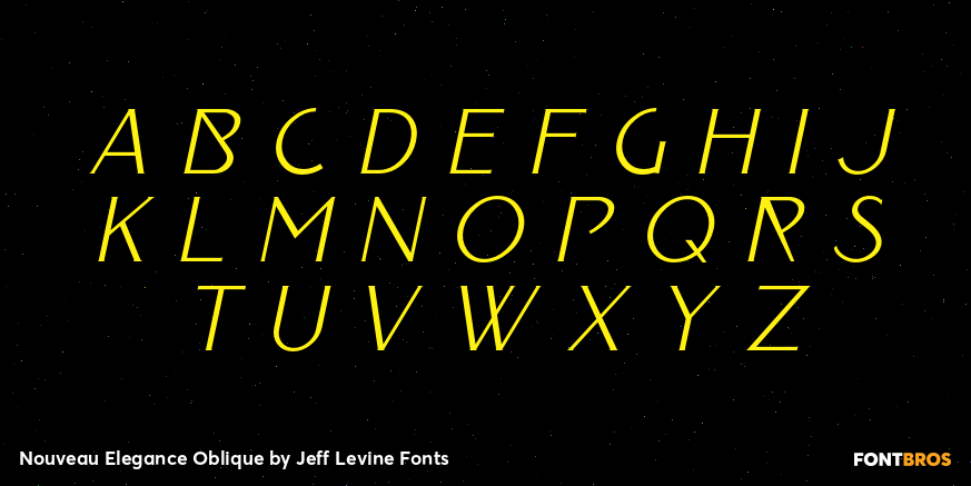 Nouveau Elegance Oblique Font Poster #1