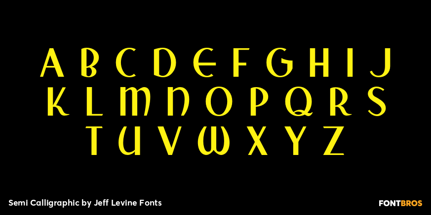 Semi Calligraphic Font Poster #2