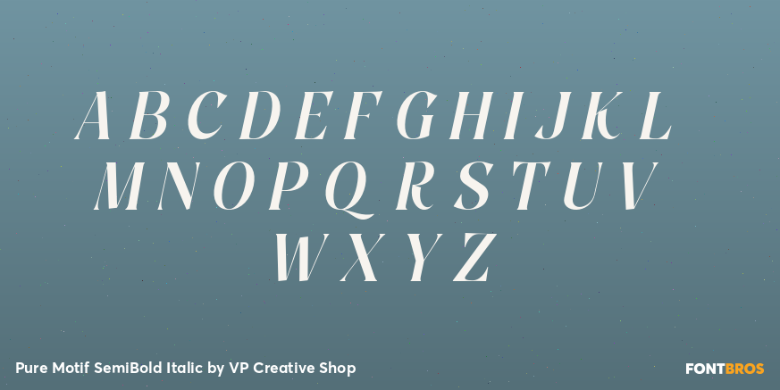 Pure Motif SemiBold Italic Font Poster #2