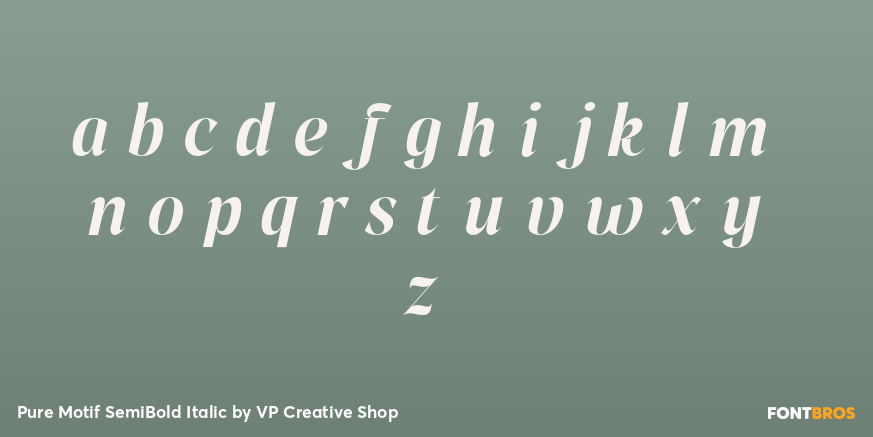 Pure Motif SemiBold Italic Font Poster #3