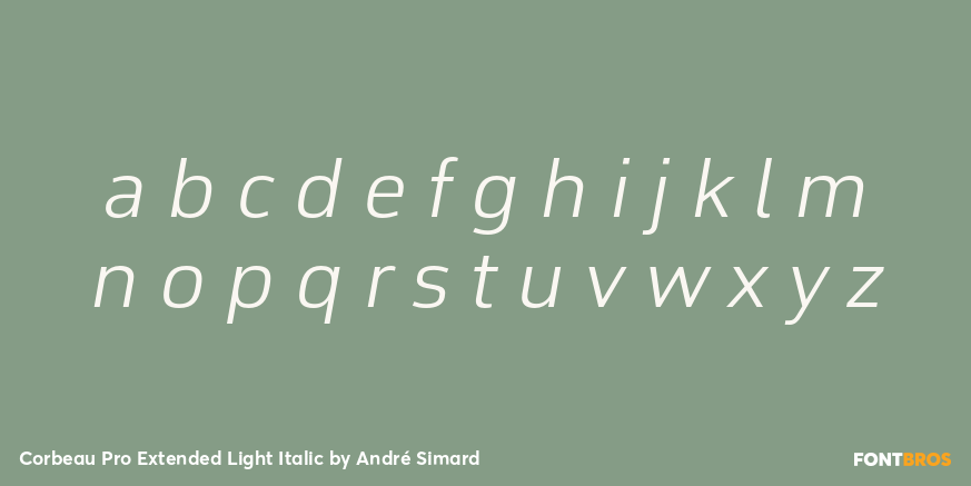 Corbeau Pro Extended Light Italic Font Poster #3