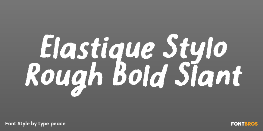 Elastique Stylo Rough Bold Slant Poster