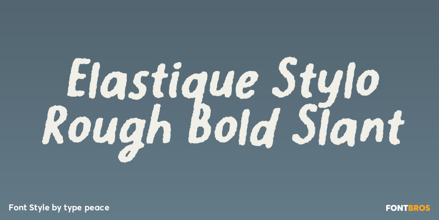 Elastique Stylo Rough Bold Slant Poster